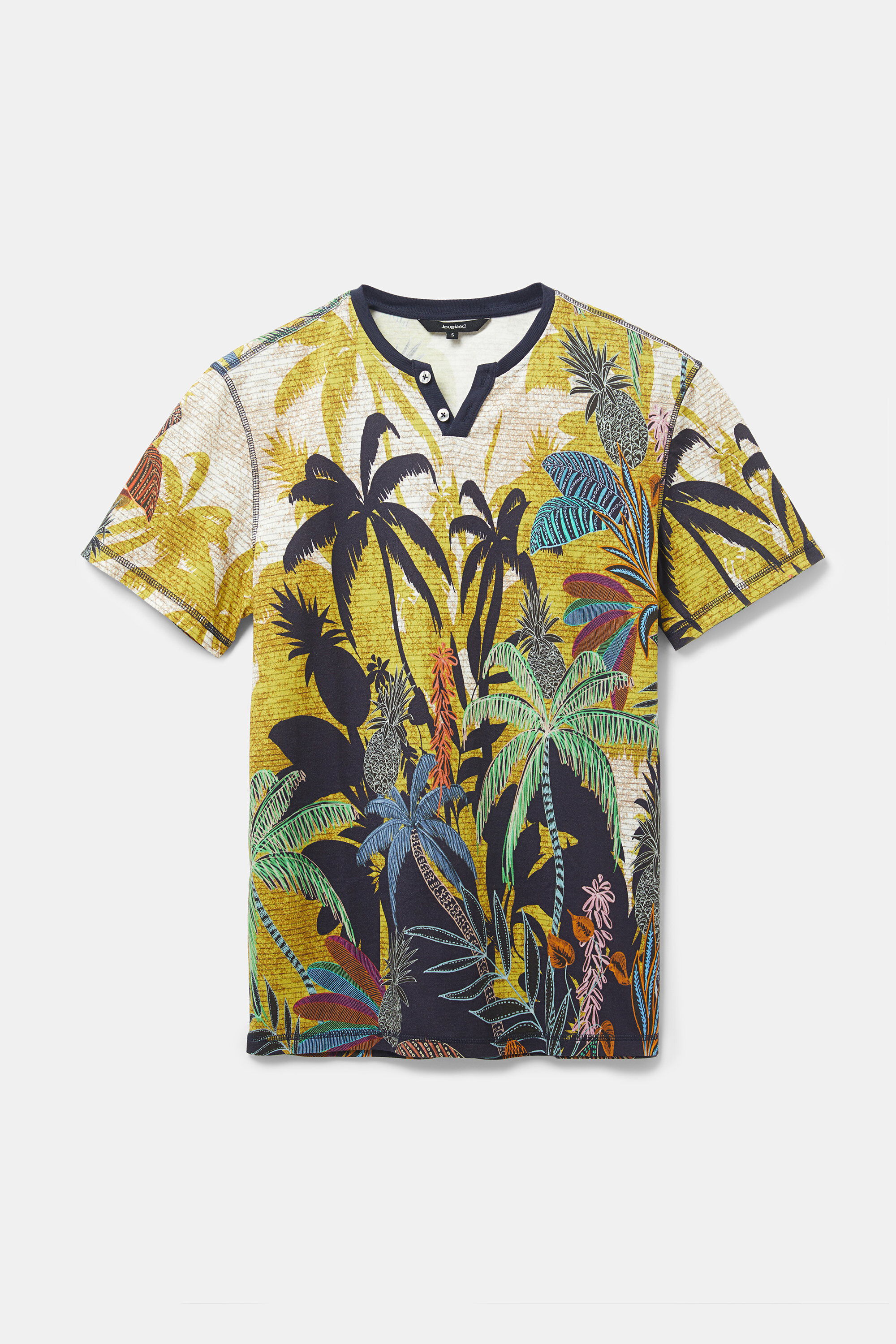 T-Shirt mit Knöpfen am Kragen