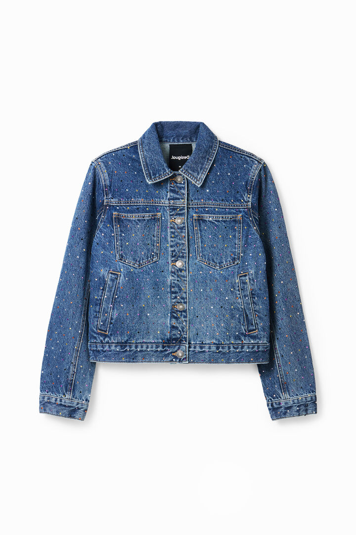 Studded denim trucker jacket | Desigual
