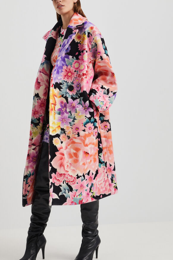 Płaszcz oversize w kwiaty | Desigual