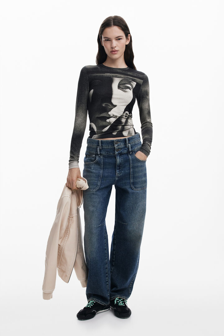 Camiseta de manga longa escultura | Desigual