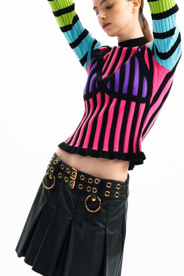 Jersey canalé rayas María Escoté | Desigual