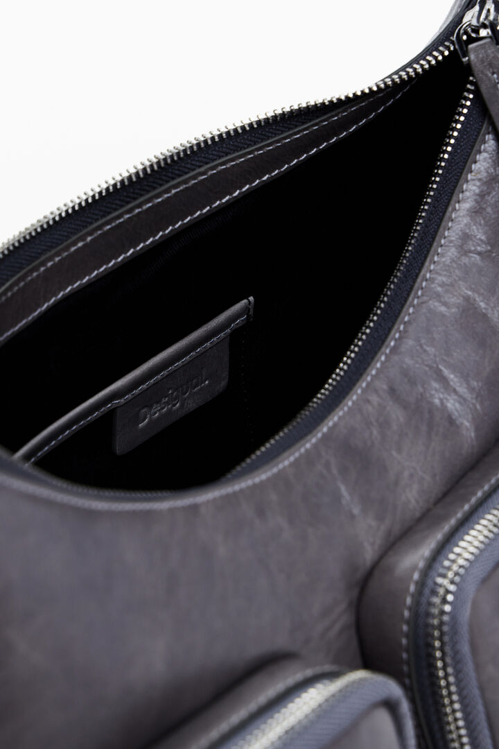 Leather bag with pockets | Desigual