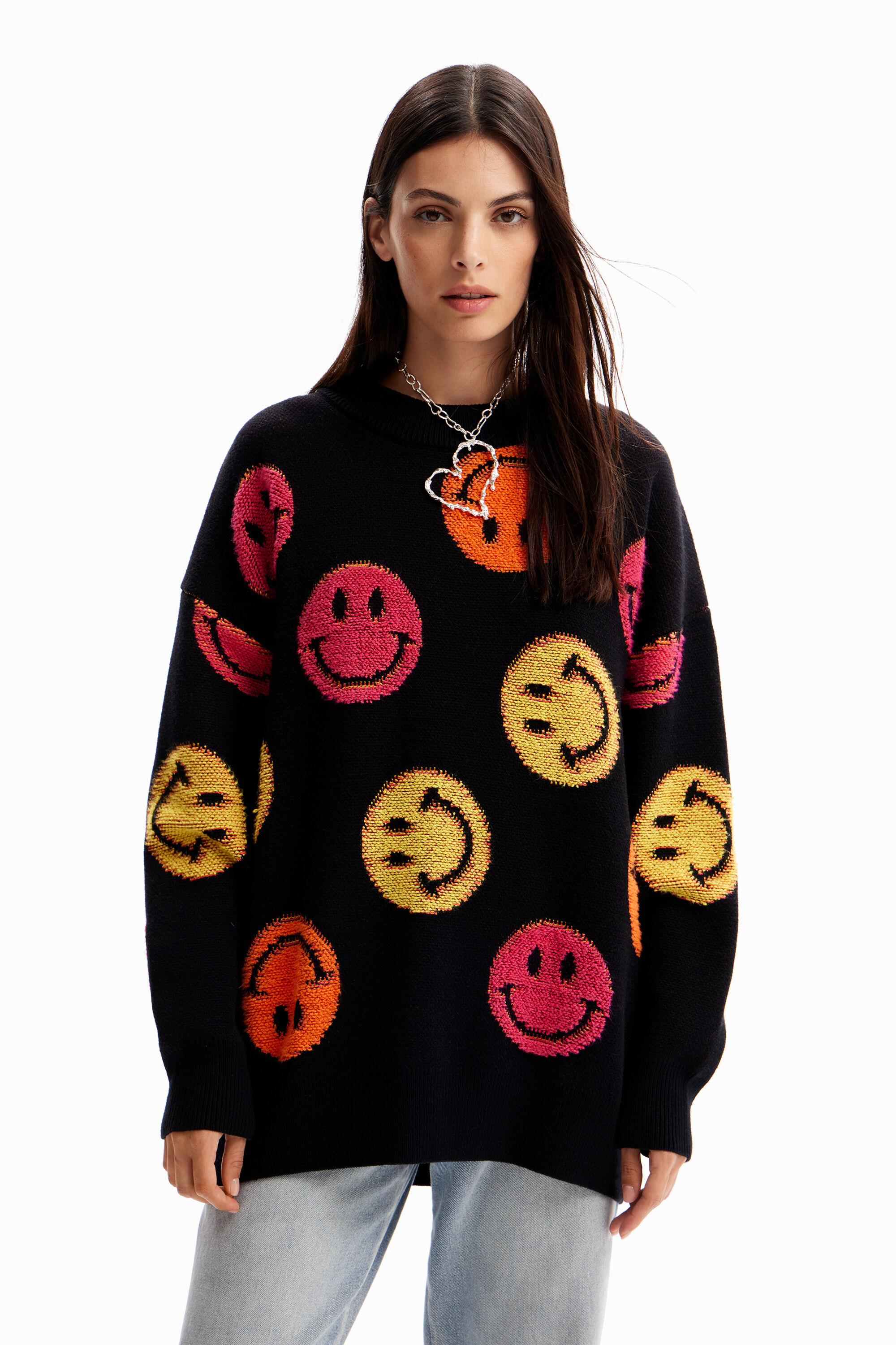 Desigual Oversize Smiley pullover
