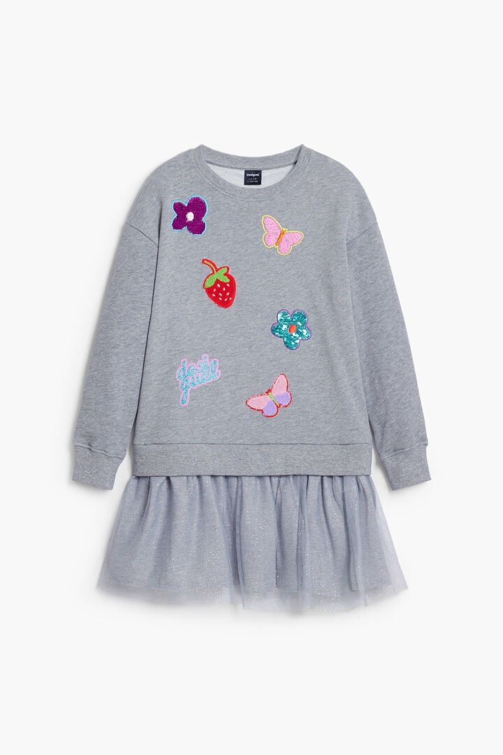 Vestido falda tul figuras | Desigual