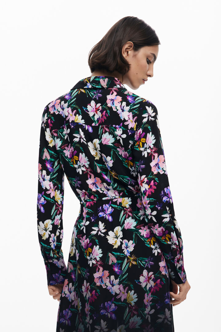 Robe chemise à fleurs dégradées | Desigual