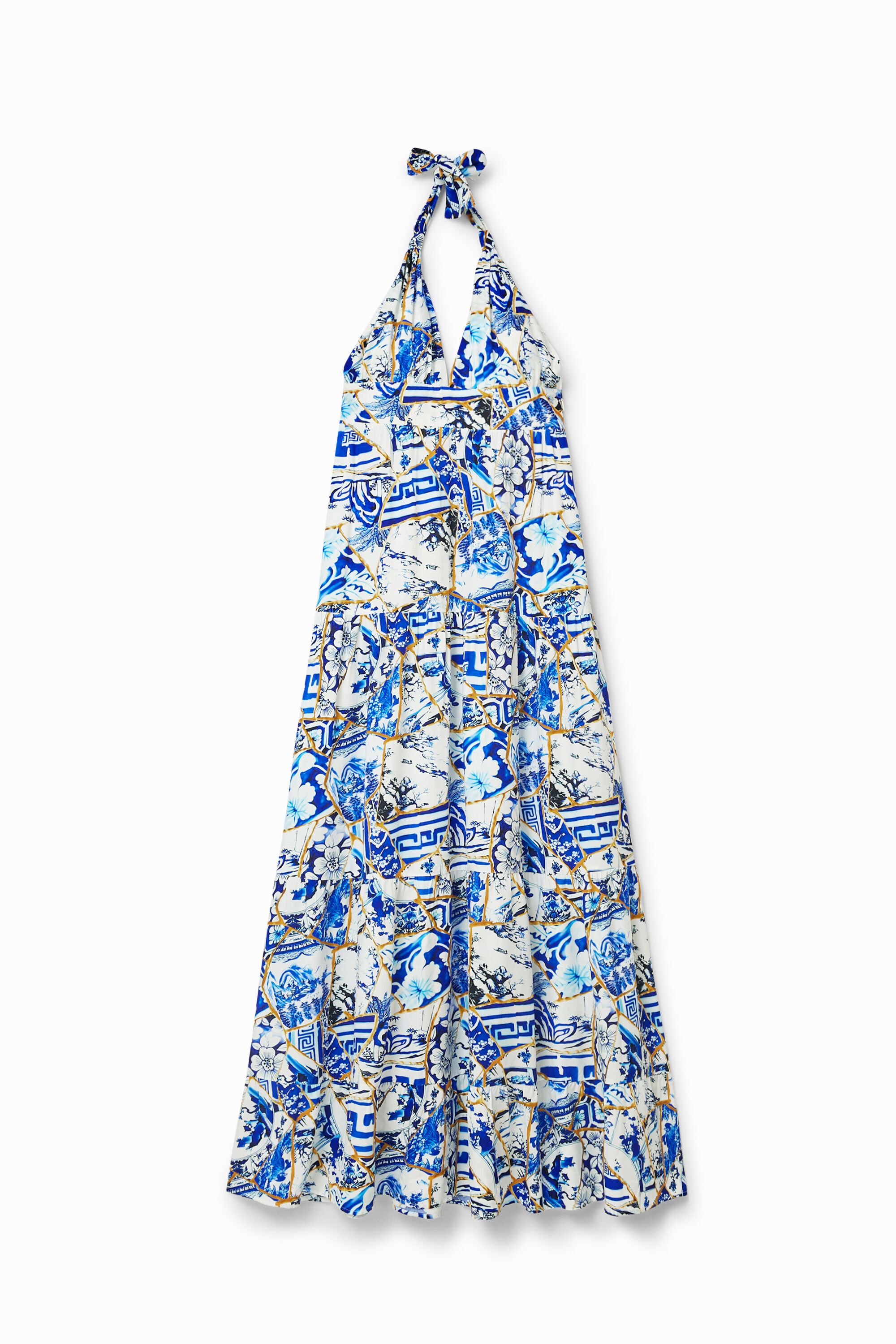 Stella Jean long halter dress