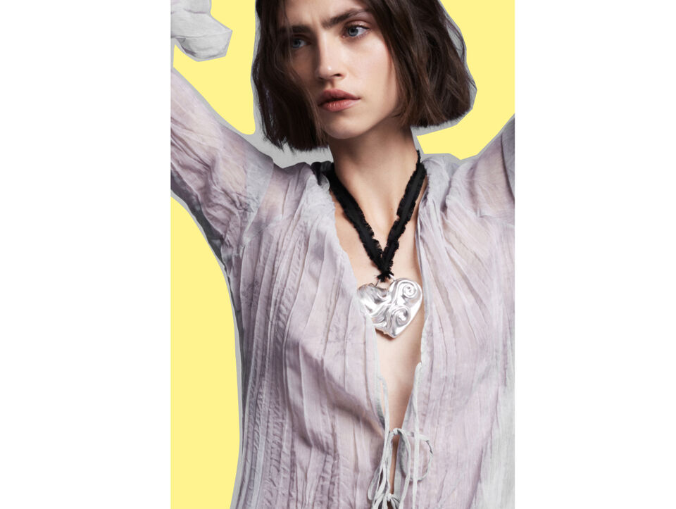 Zalio silver-plated heart pendant necklace