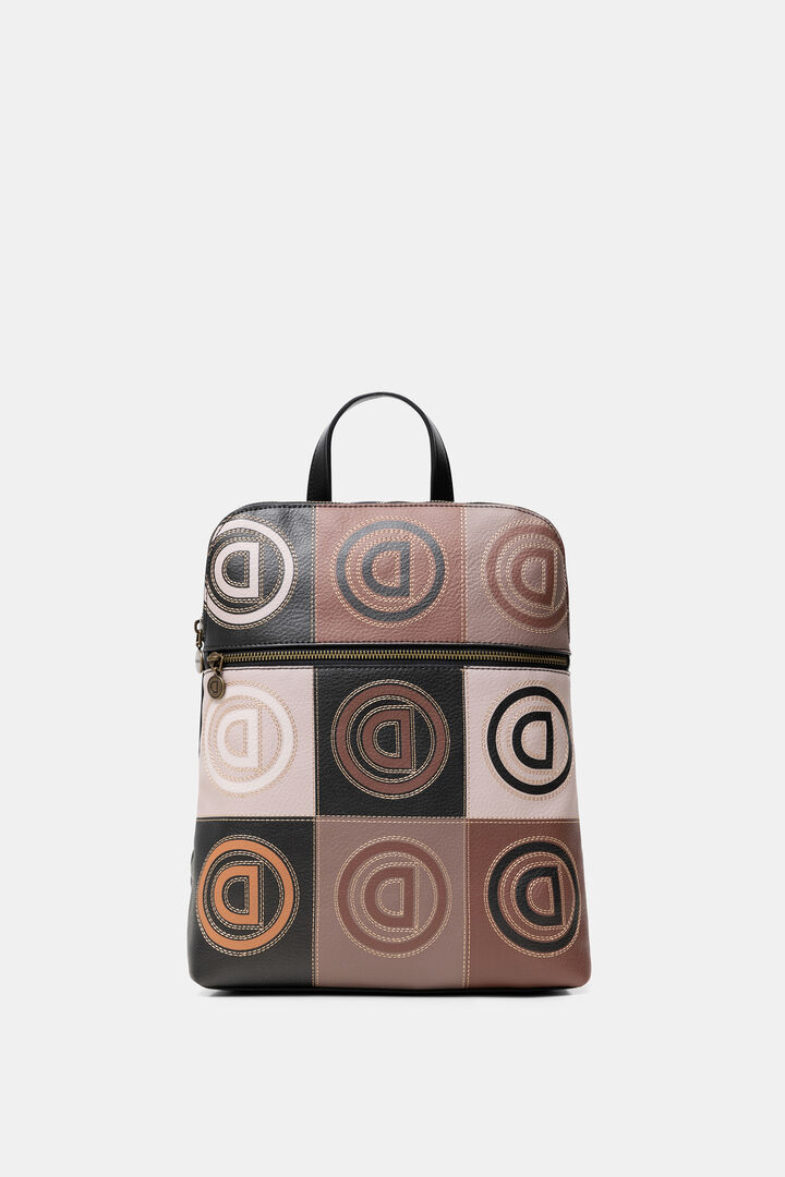 Embroidered monogram backpack | Desigual