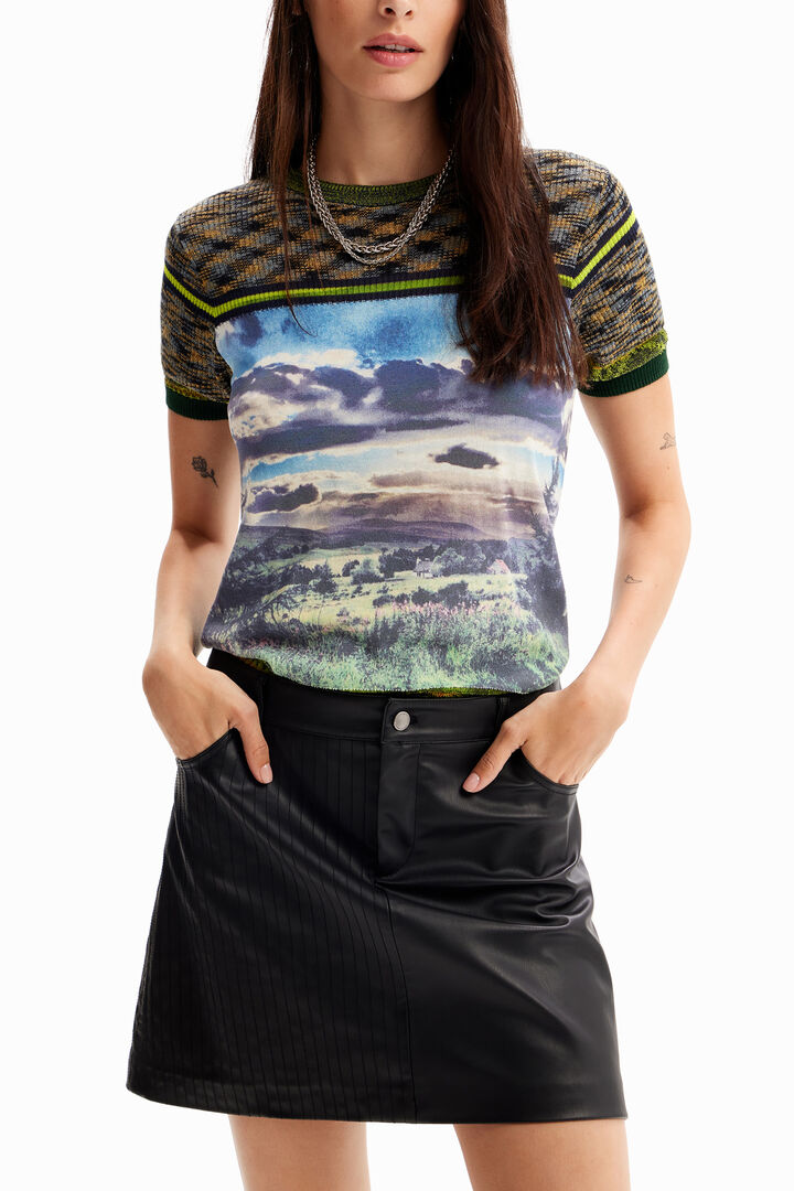Knit landscape T-shirt | Desigual