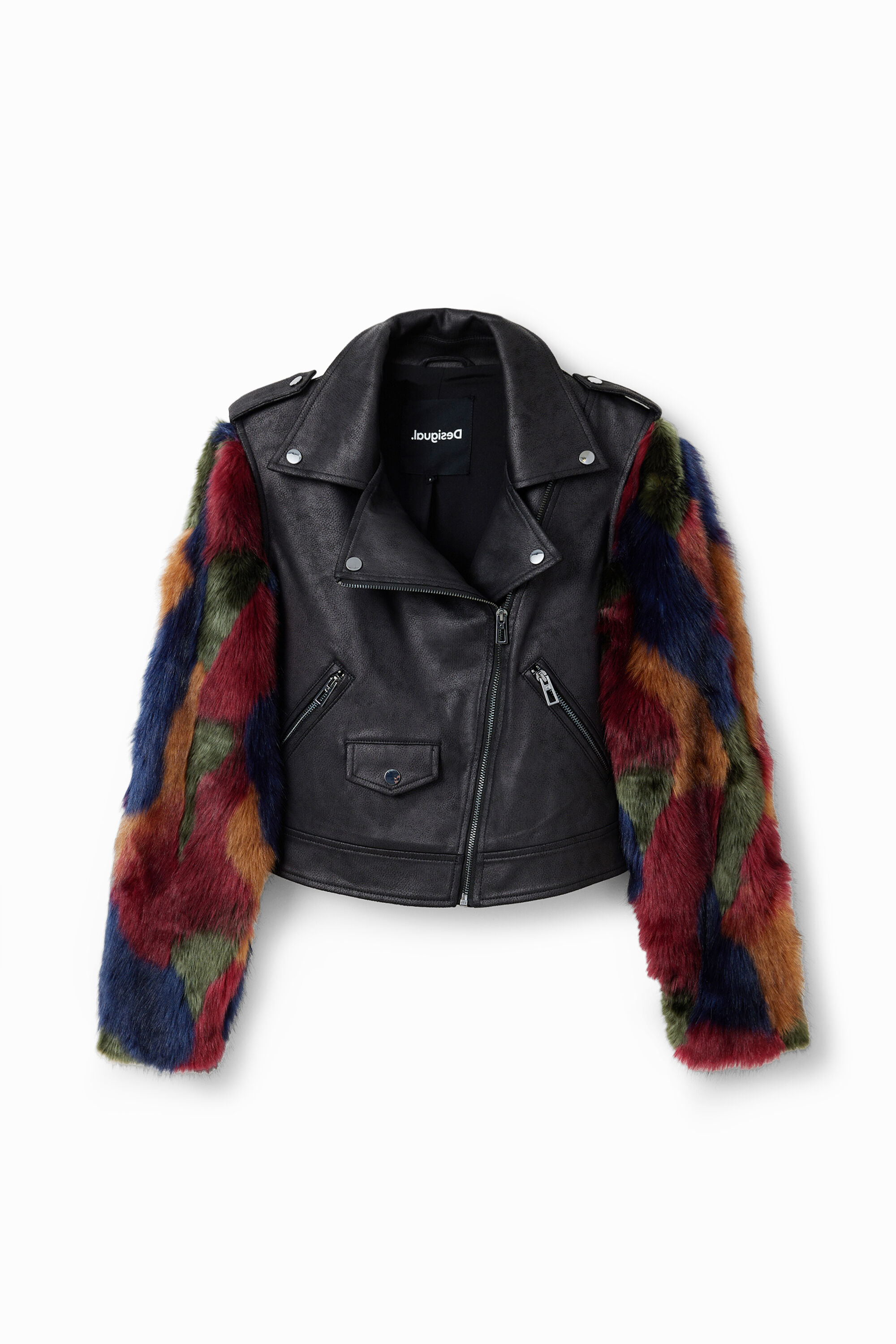 Multi color biker online jacket