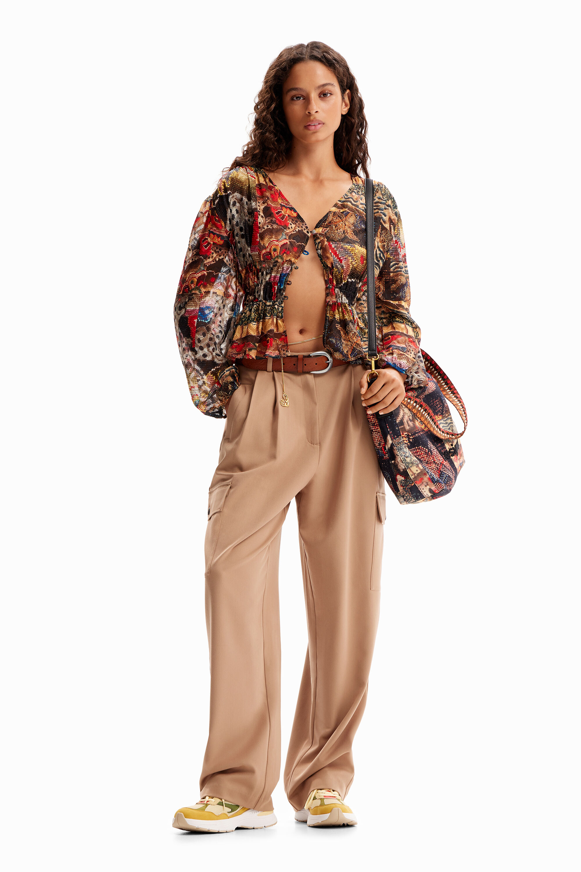 Tapestry Bluse M. Christian Lacroix BROWN S  - Onlineshop Desigual