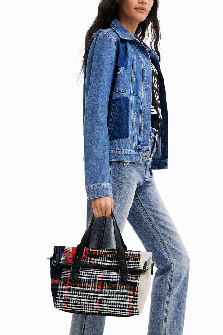 Tartan maxi handbag | Desigual