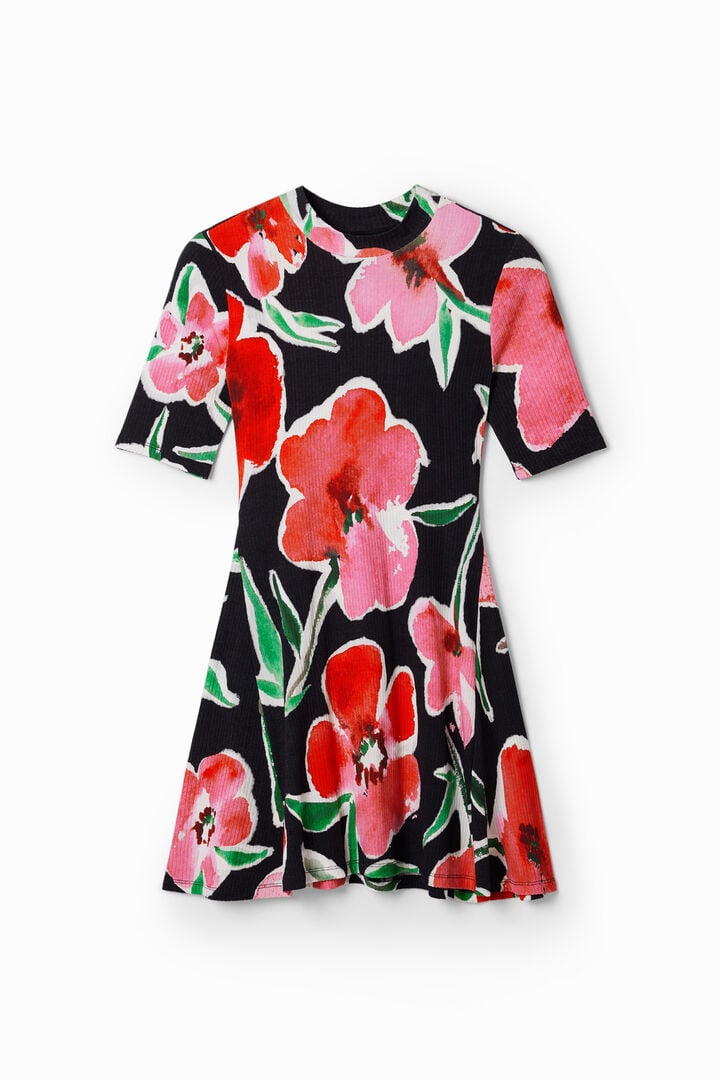 Short floral skater dress | Desigual
