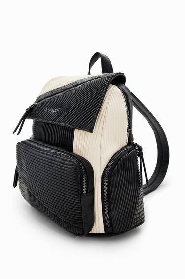 Mochila mediana patch textura | Desigual