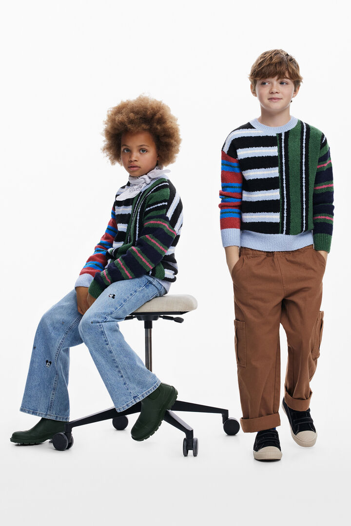 Jersei de textura a ratlles | Desigual