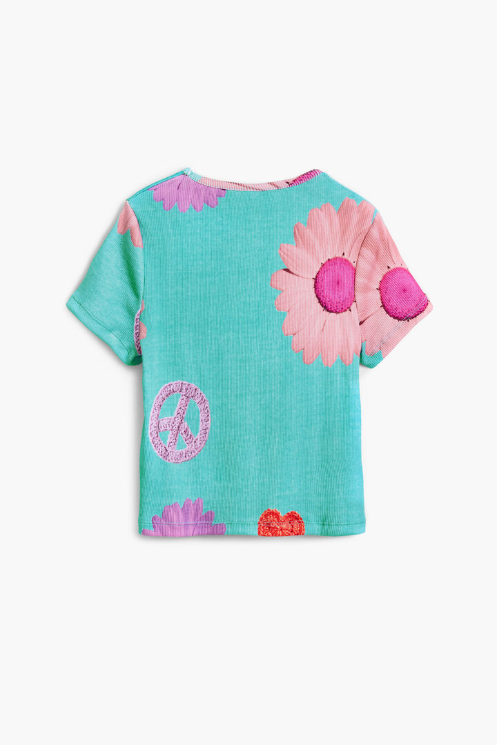 Ribbed floral T-shirt | Desigual