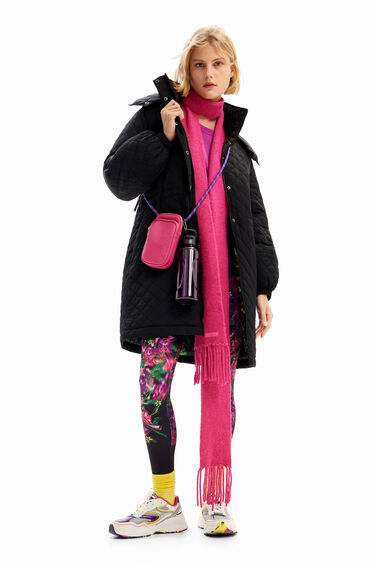 Puff-sleeve quilted coat | Desigual