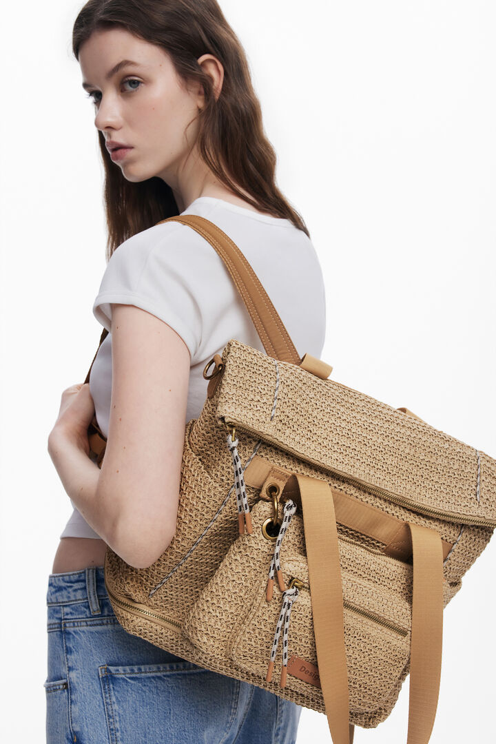 Motxilla Voyager ràfia gran | Desigual