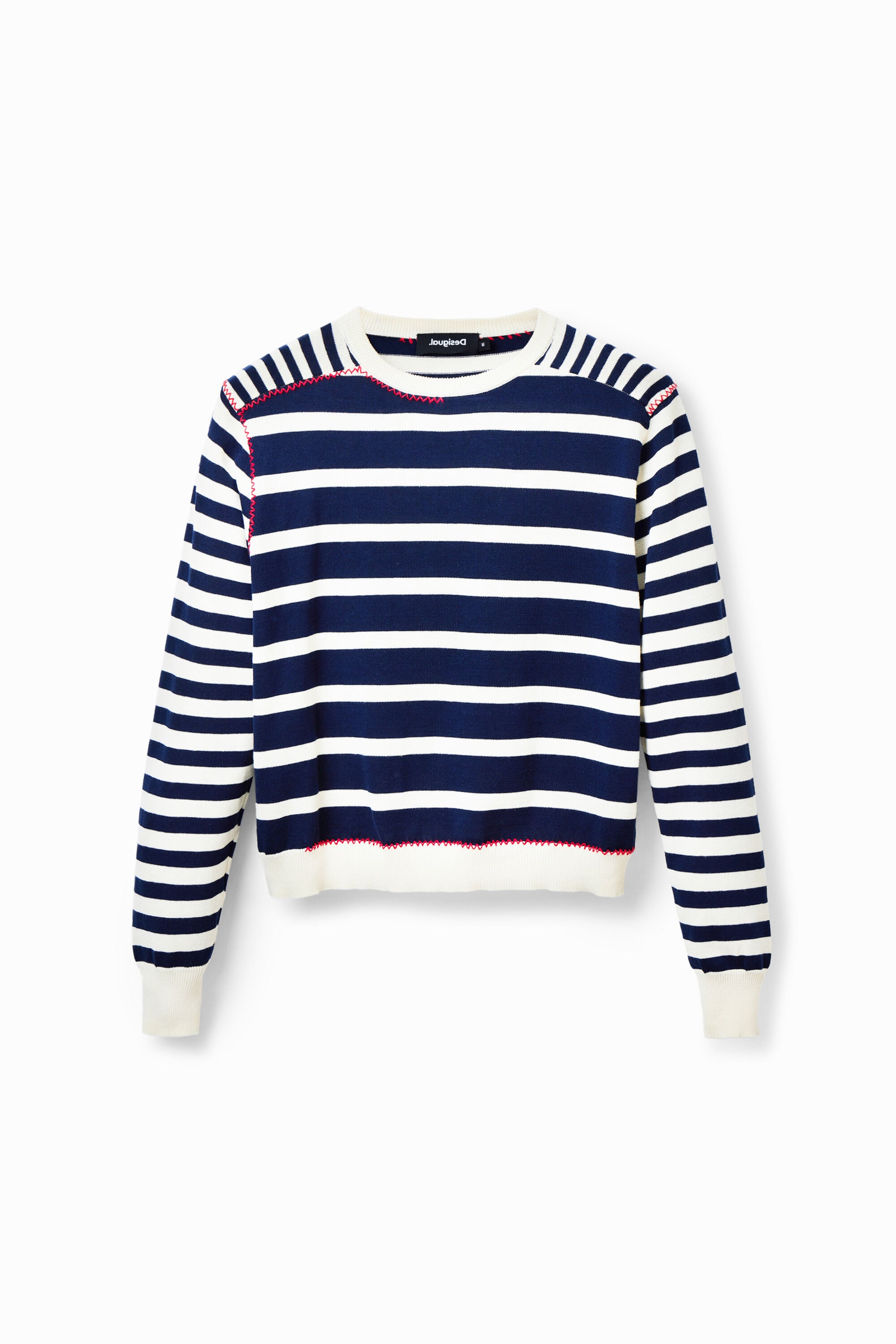 Desigual, Pullover Marinestreifen, Baumwolle, Blau, XS