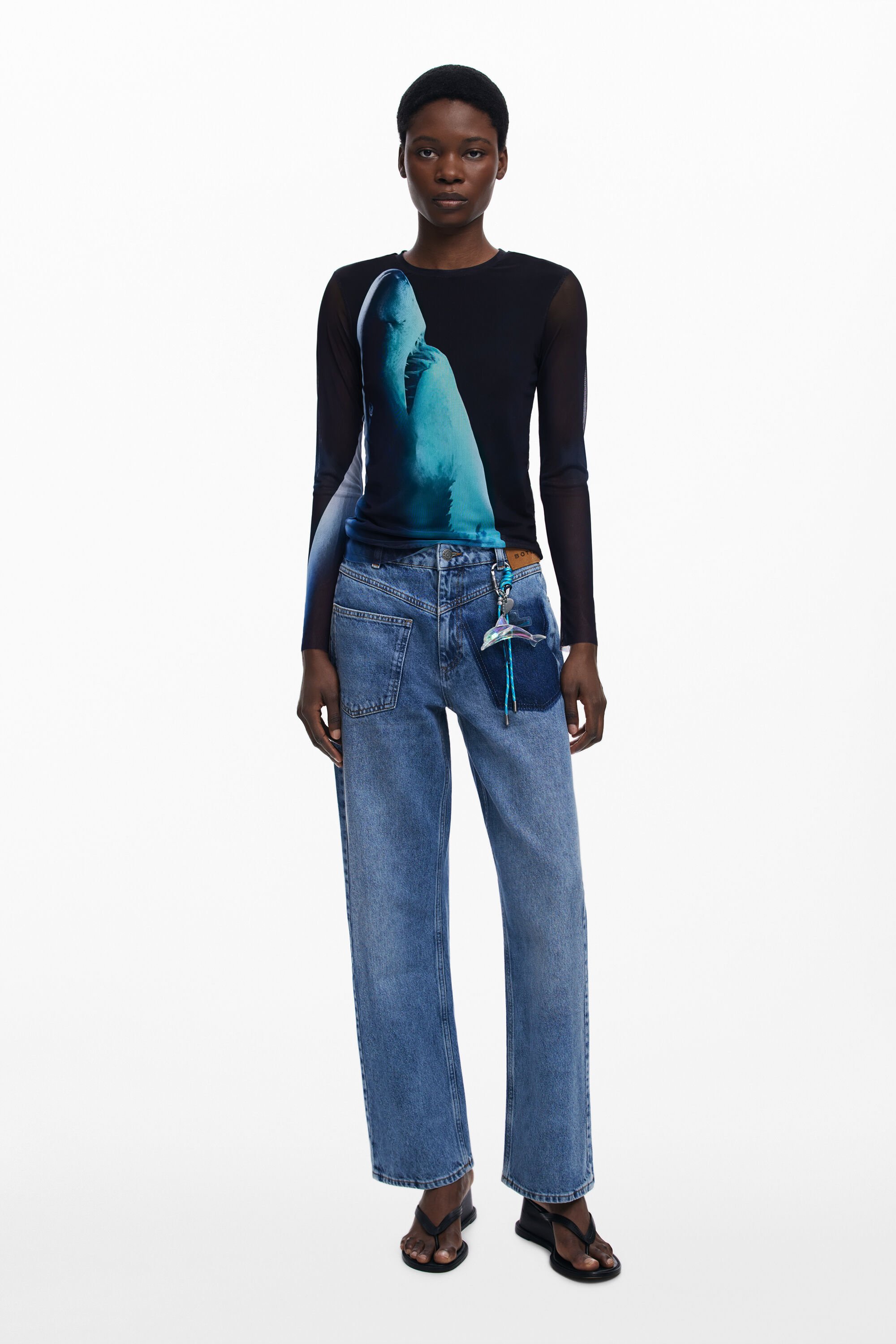 Long-sleeve shark T-shirt Botter Women's I Desigual.com Long-sleeve shark T-shirt Botter Women's I Desigual.com