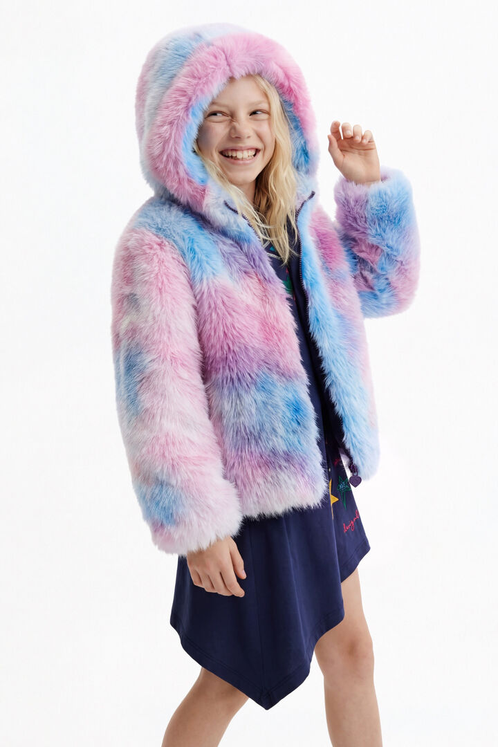 Abrigo Capucha Estampado