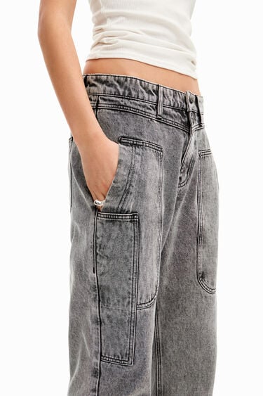 Straight patchwork jeans | Desigual