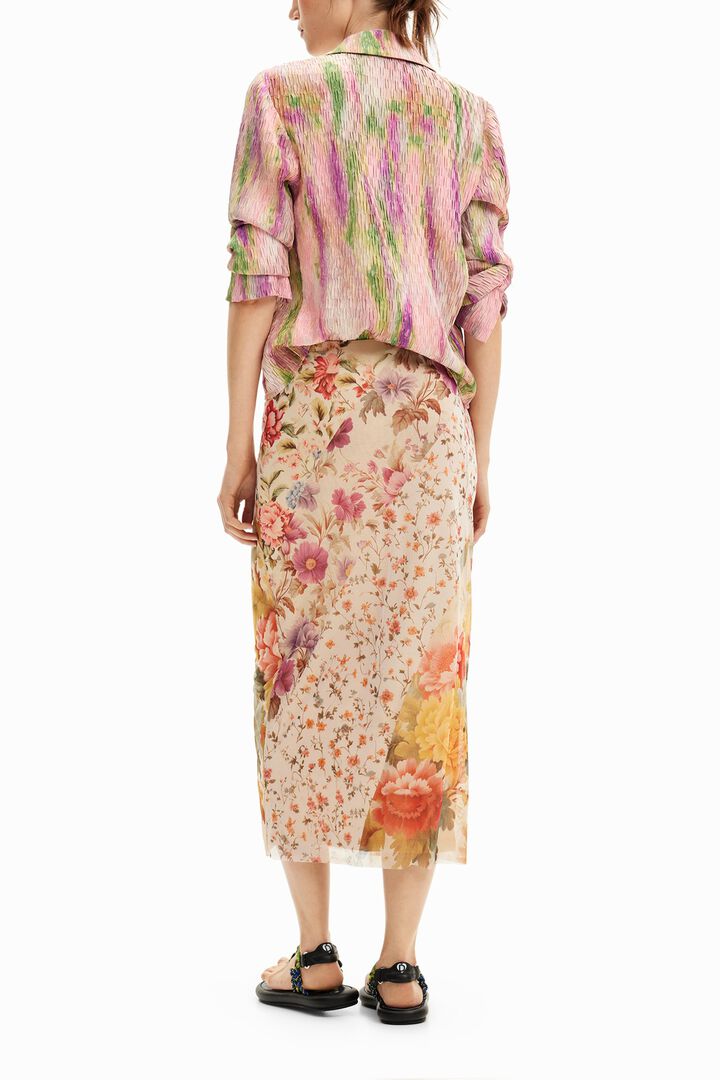 Jupe midi patchwork florale | Desigual