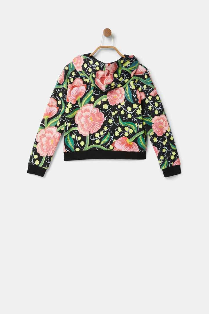 Hooded sweatshirt flowers | Desigual
