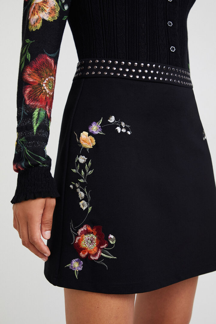 Minijupe ceinture clous | Desigual