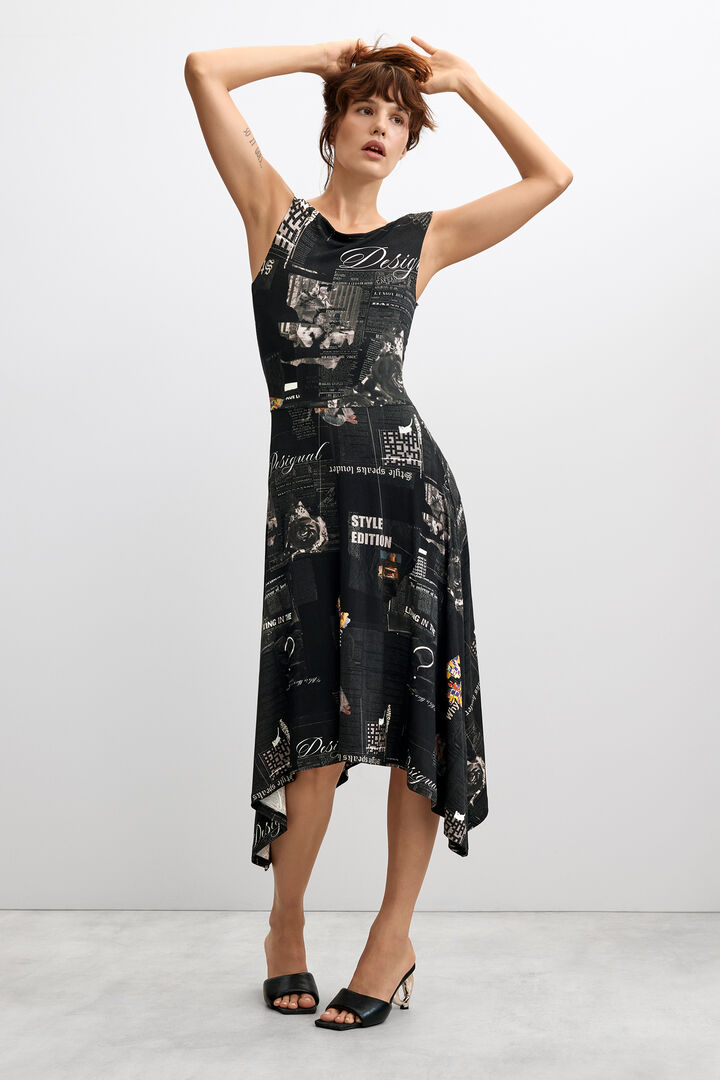 midi newspaper dress