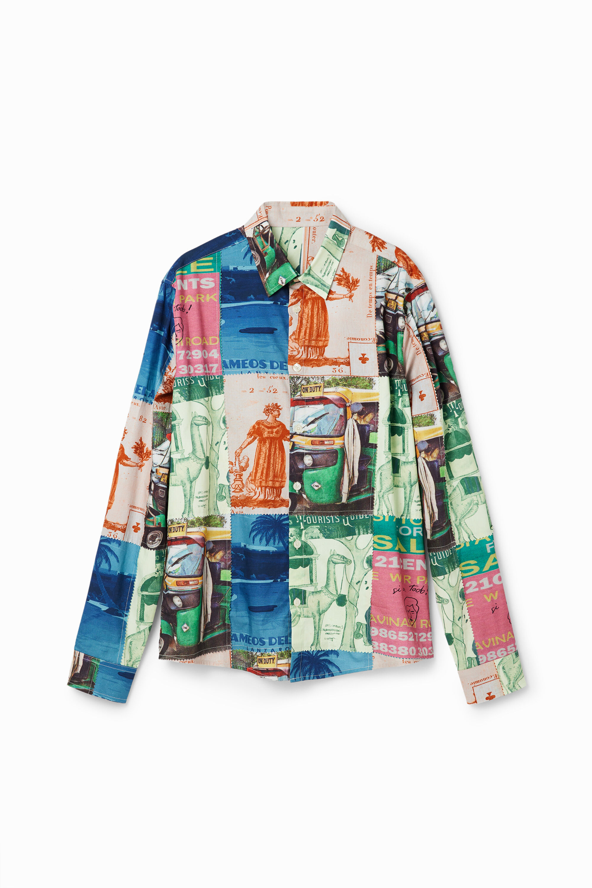 Patchwork stamp shirt
