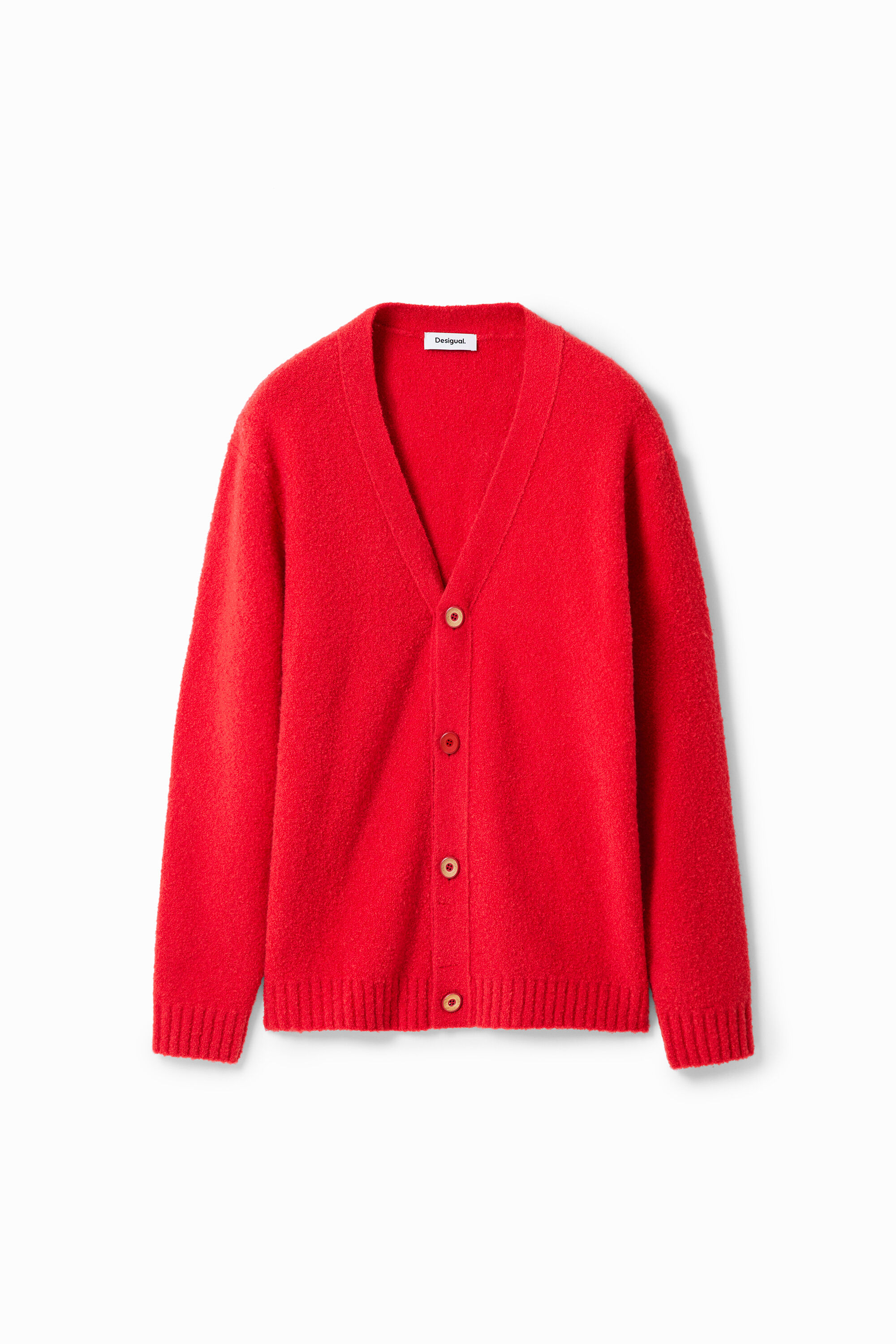 Einfarbiger Cardigan Textur