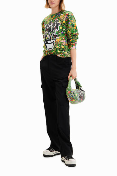 Sweat-shirt fleuri plante | Desigual