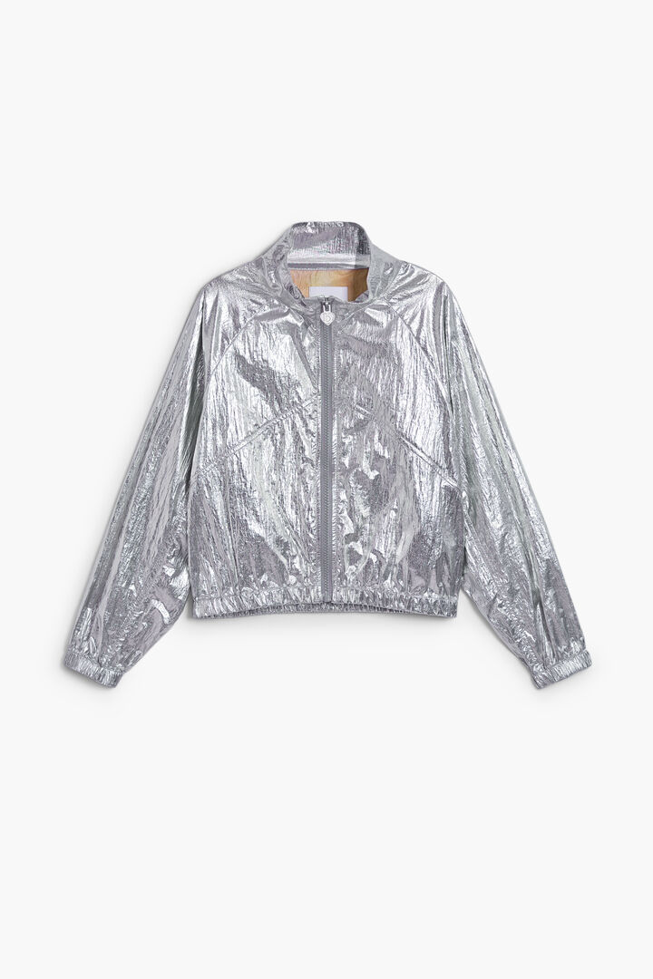 Reversible silver jacket | Desigual