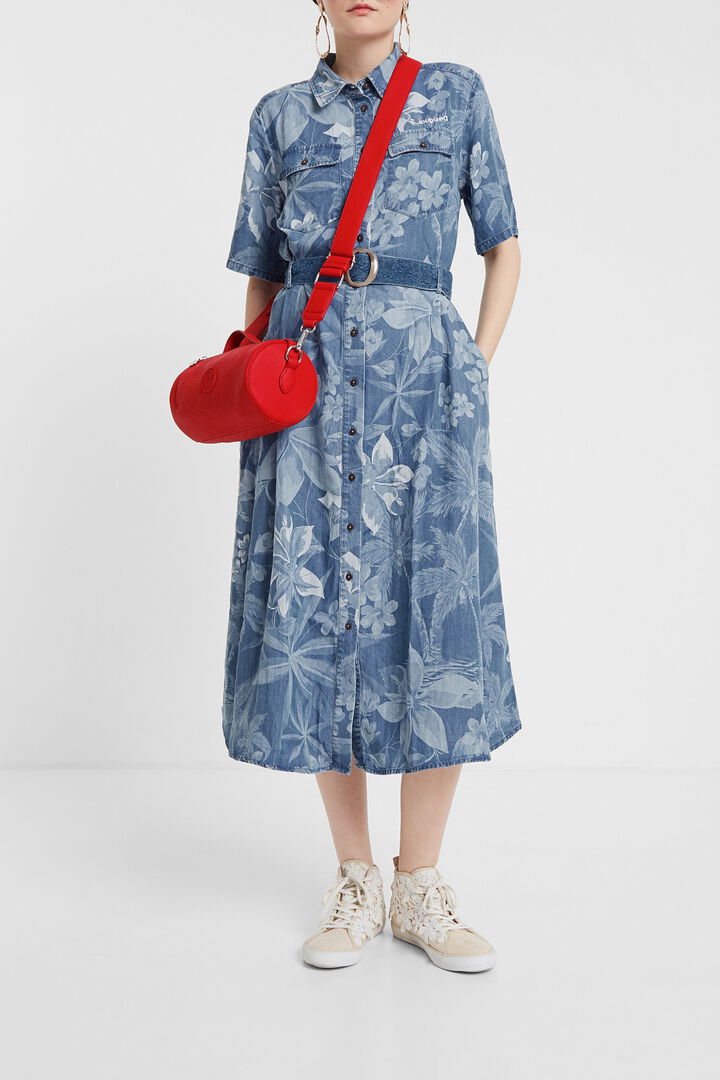 Sac cylindre rouge logomania | Desigual