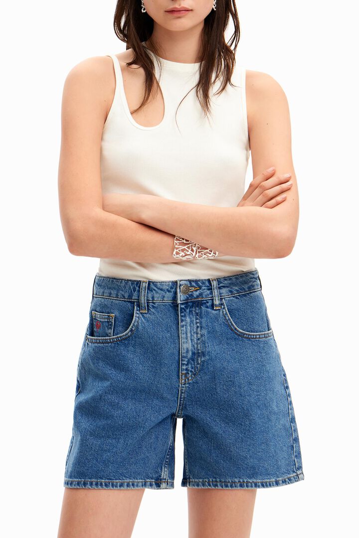 Plain denim shorts | Desigual