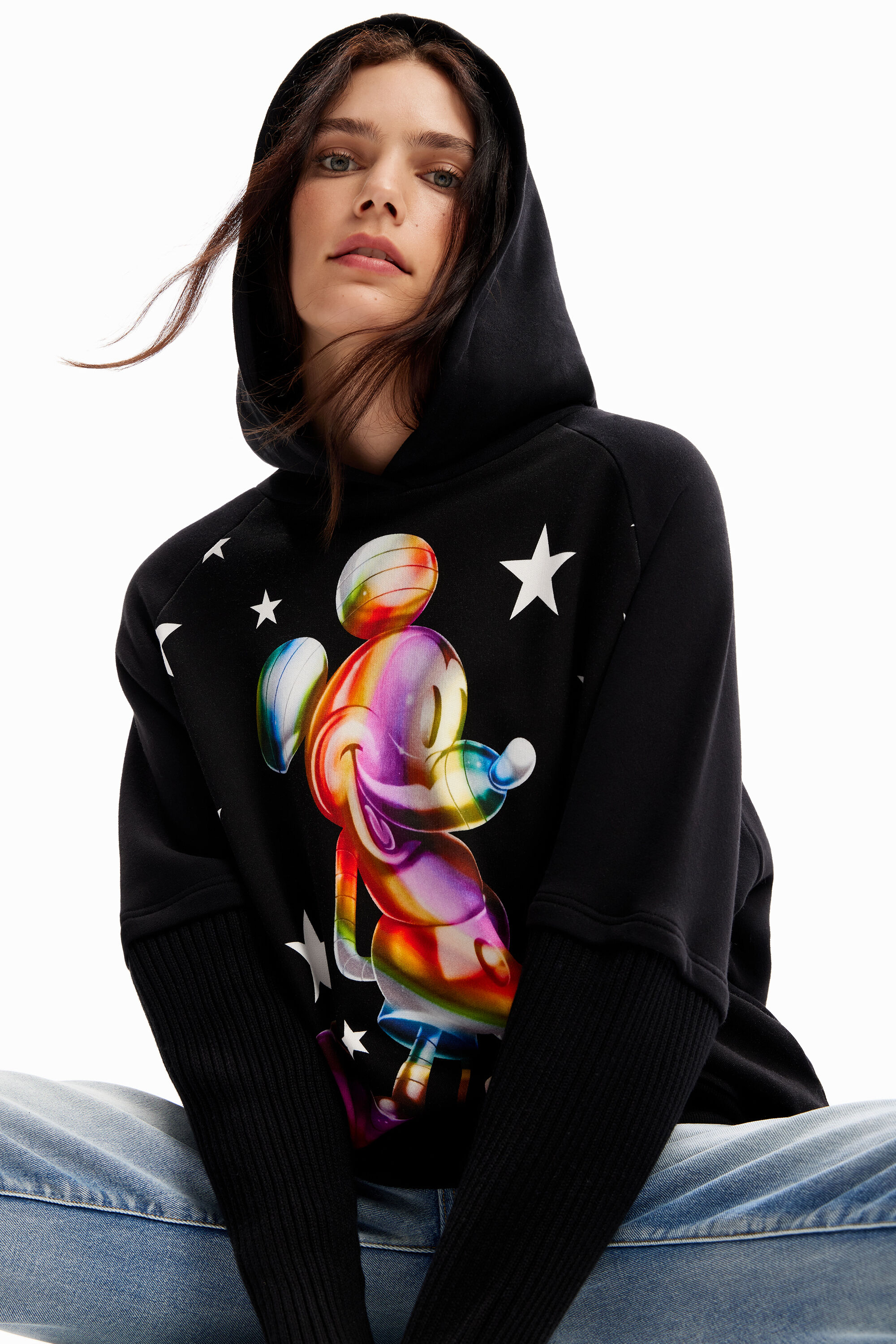Women s Oversize Mickey Mouse hoodie I Desigual