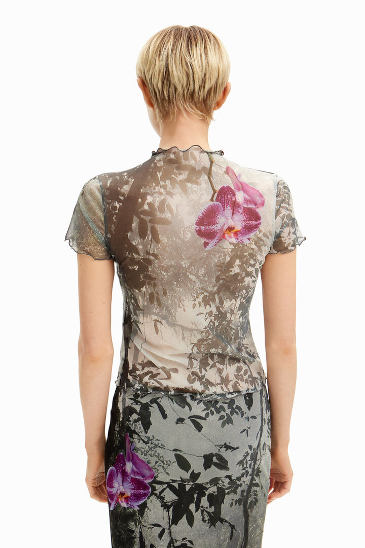 森のチュールTシャツ Tyler McGillivary | Desigual