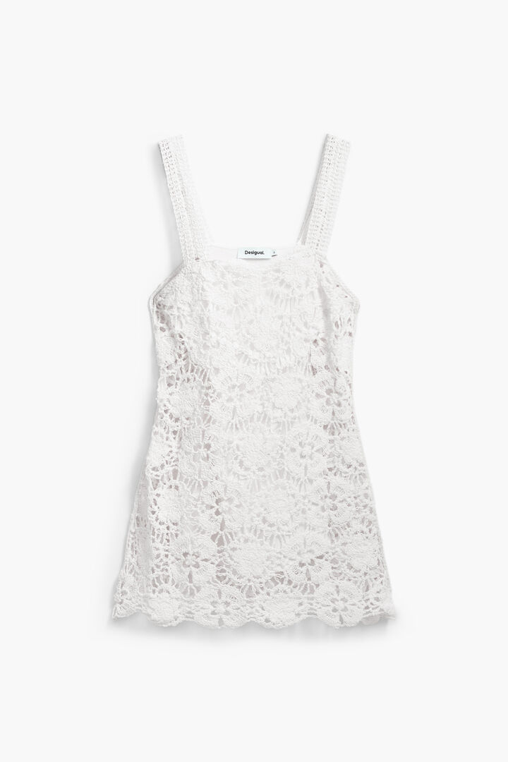 Crochet mini dress | Desigual