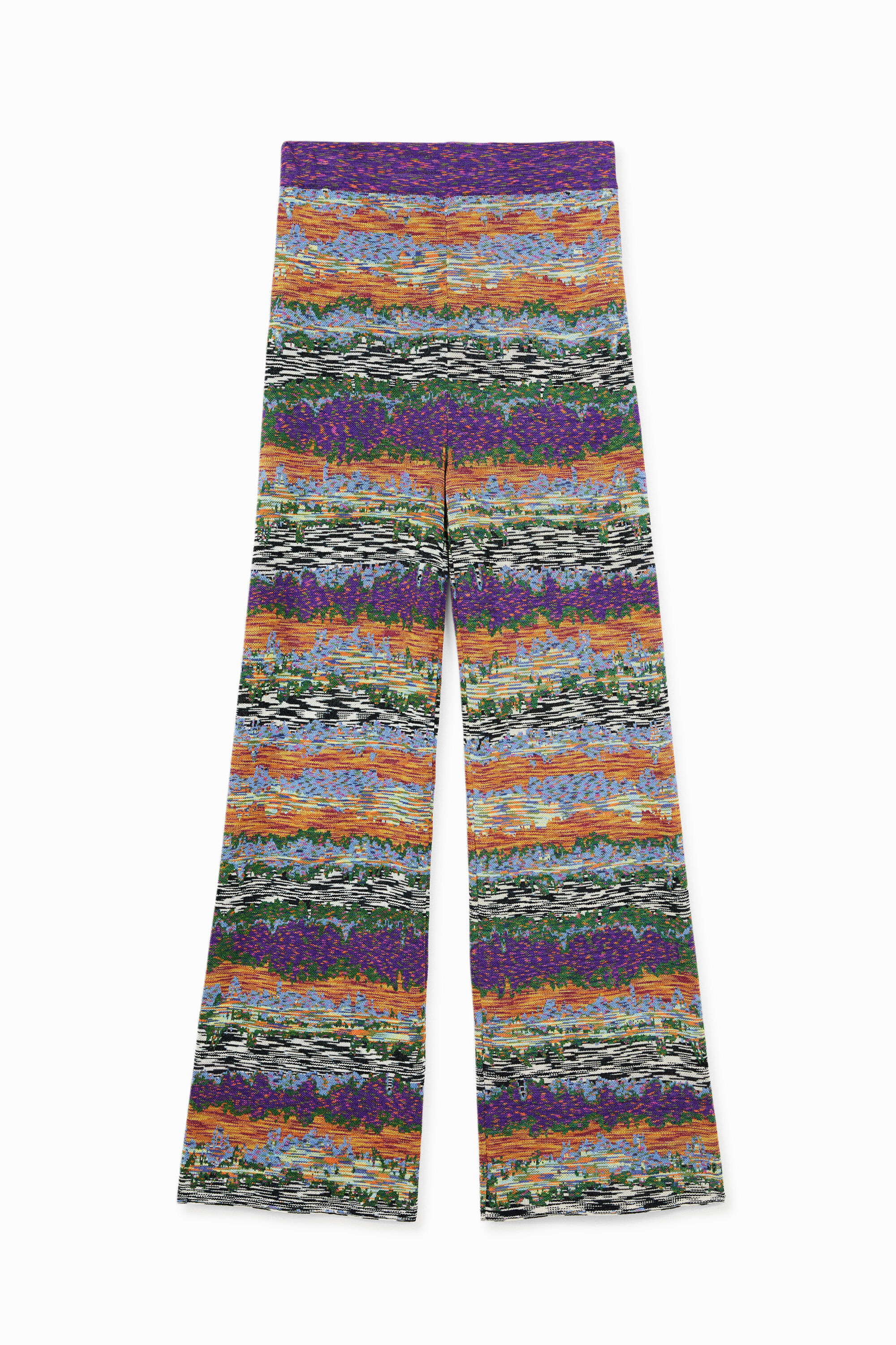 Flared space dye trousers