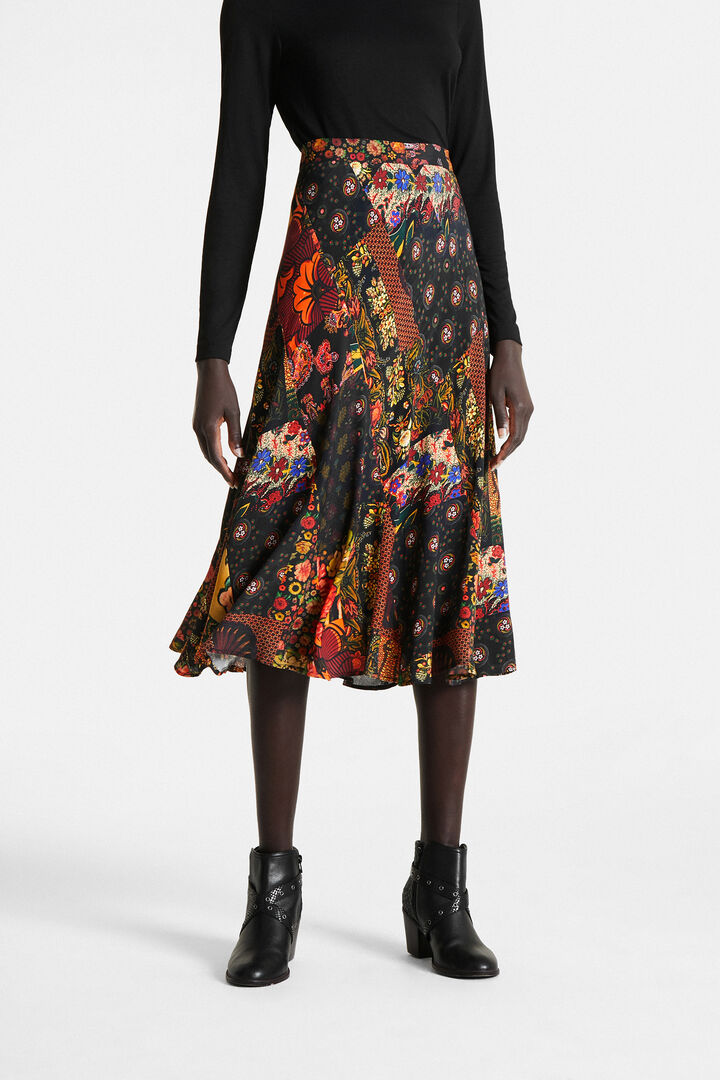 Gonna longuette floreale | Desigual