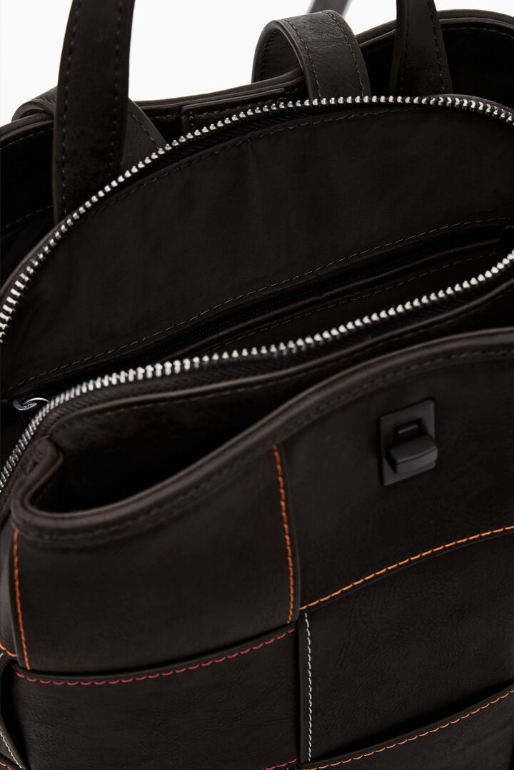 Mochila trenzada efecto piel mini | Desigual