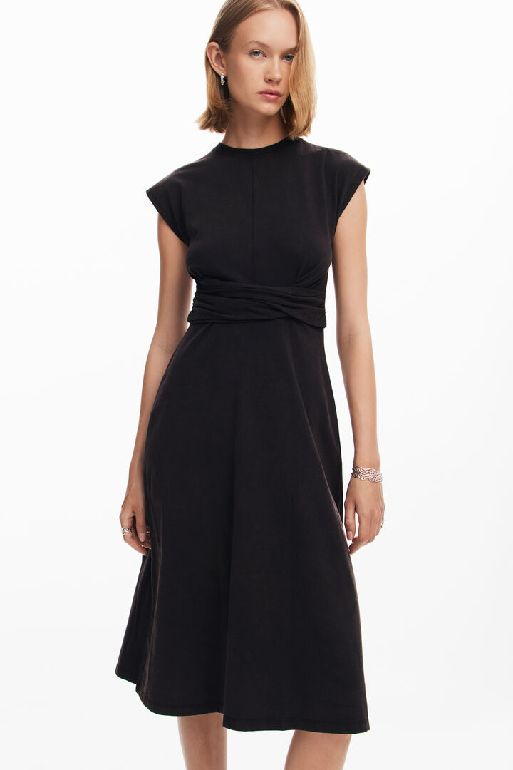 Vestido midi fruncido | Desigual
