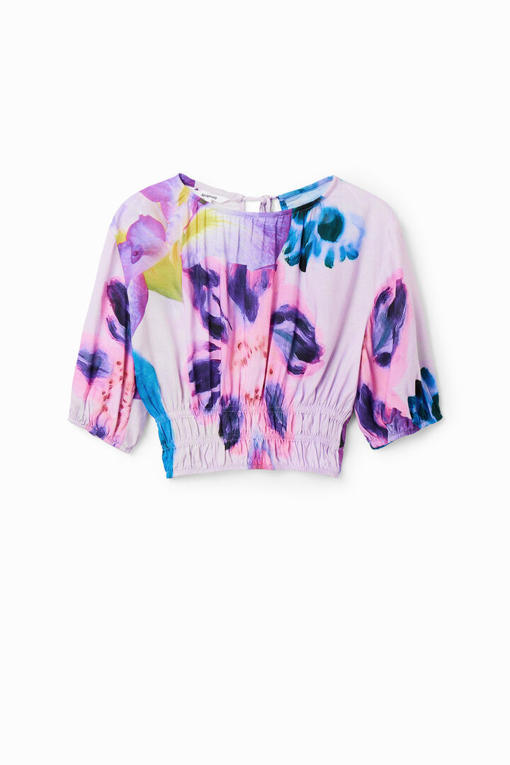 Blusa corta flores M. Christian Lacroix