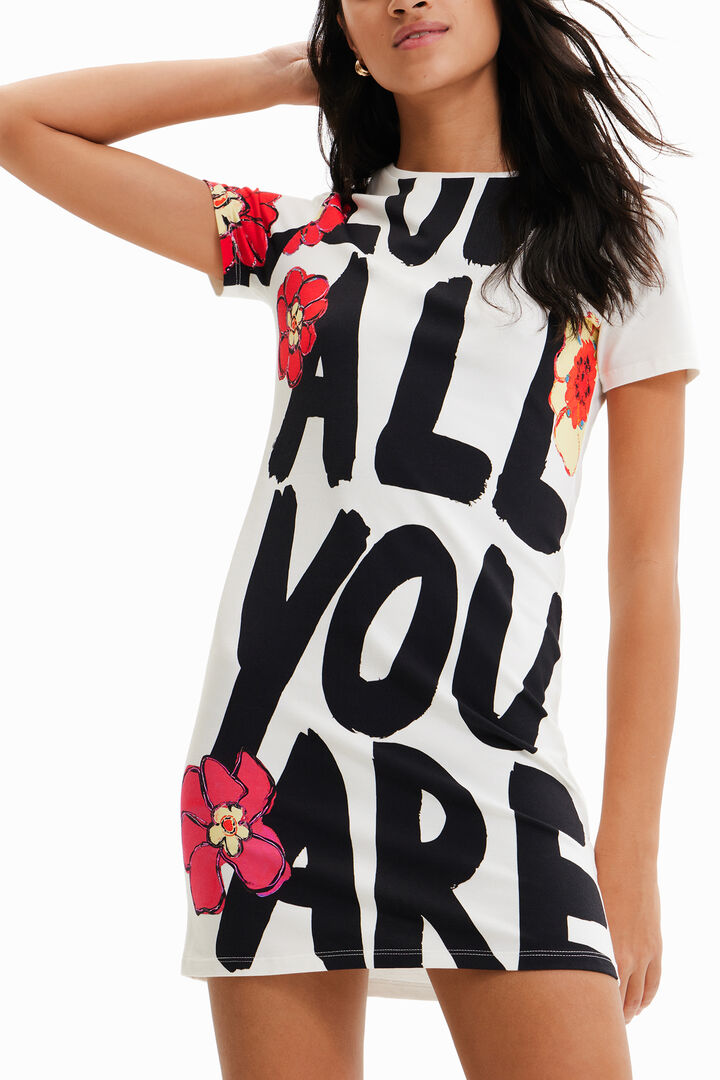 שמלת מיני טריקו LOVE ALL YOU ARE | Desigual