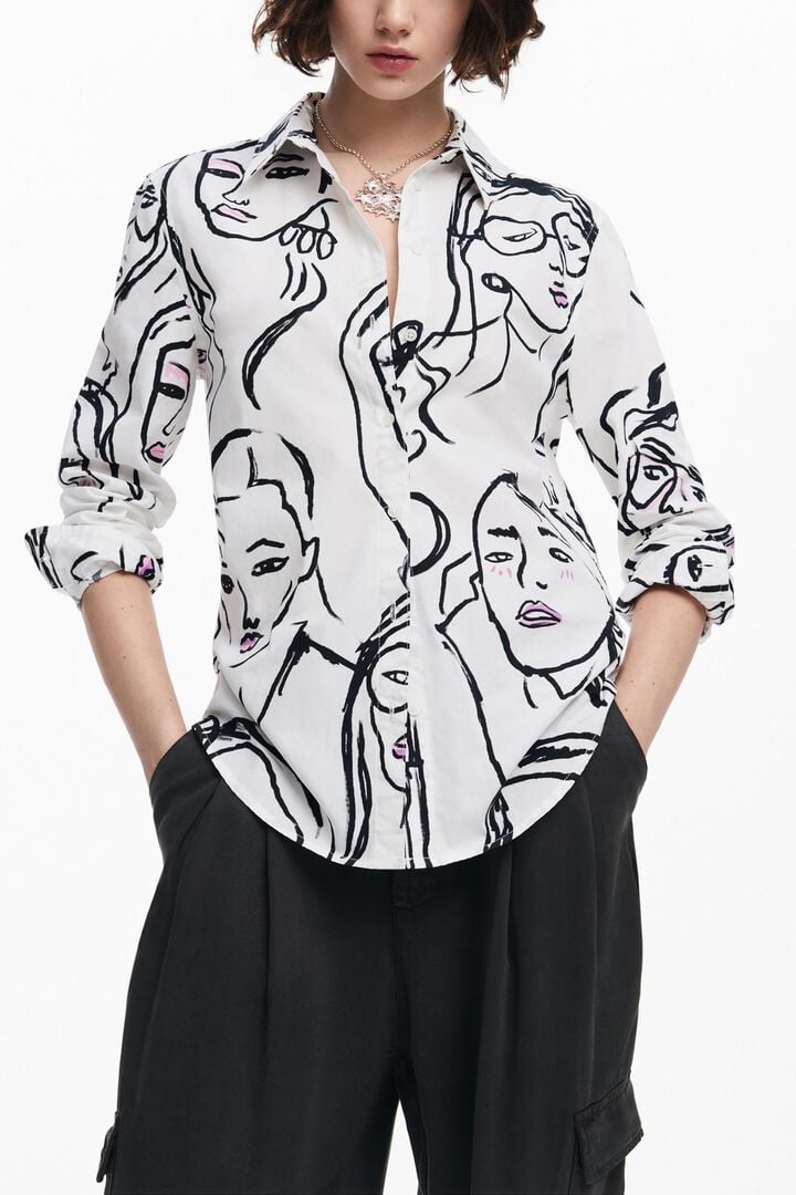 Camisa estampado caras | Desigual