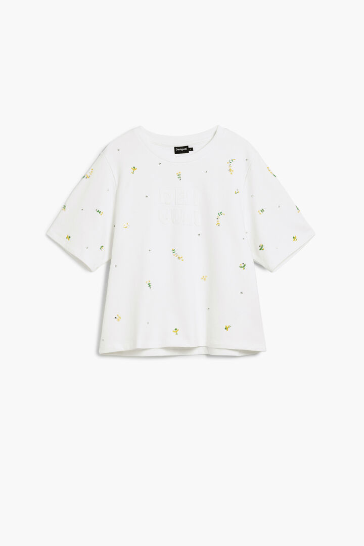 Logo t-shirt with appliqu&eacute;s