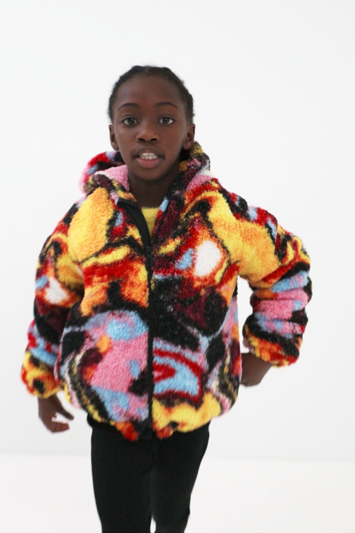 Digital print fleece jacket