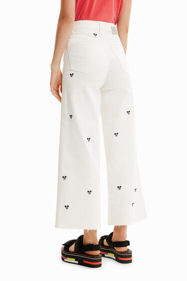 Disney's Mickey Mouse cropped culotte jeans | Desigual