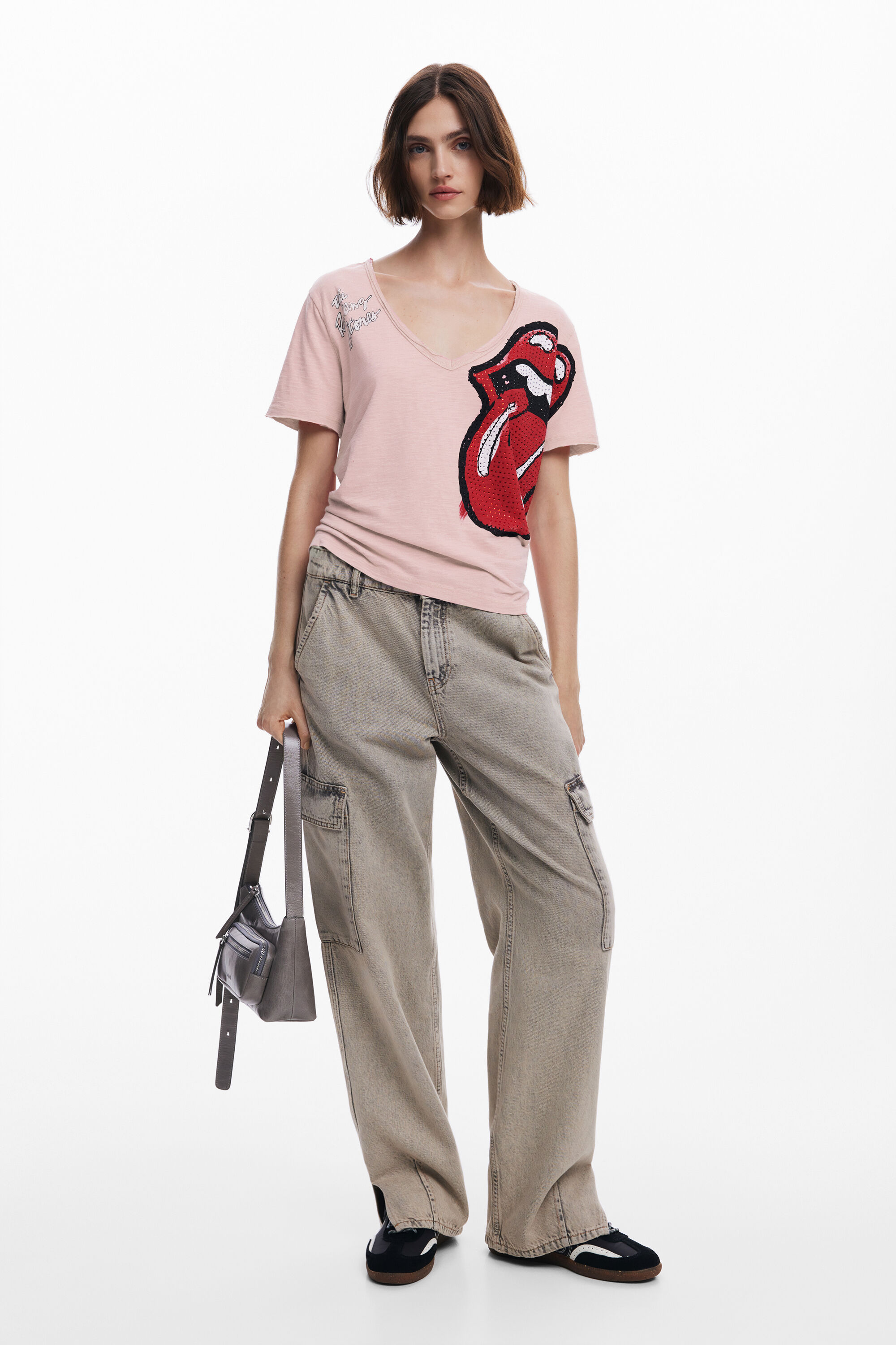 T shirt rolling stones femme strass hot sale